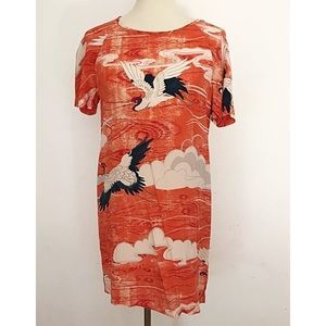 Zoologist Charlotte Linton Crane Flight Silk Dress